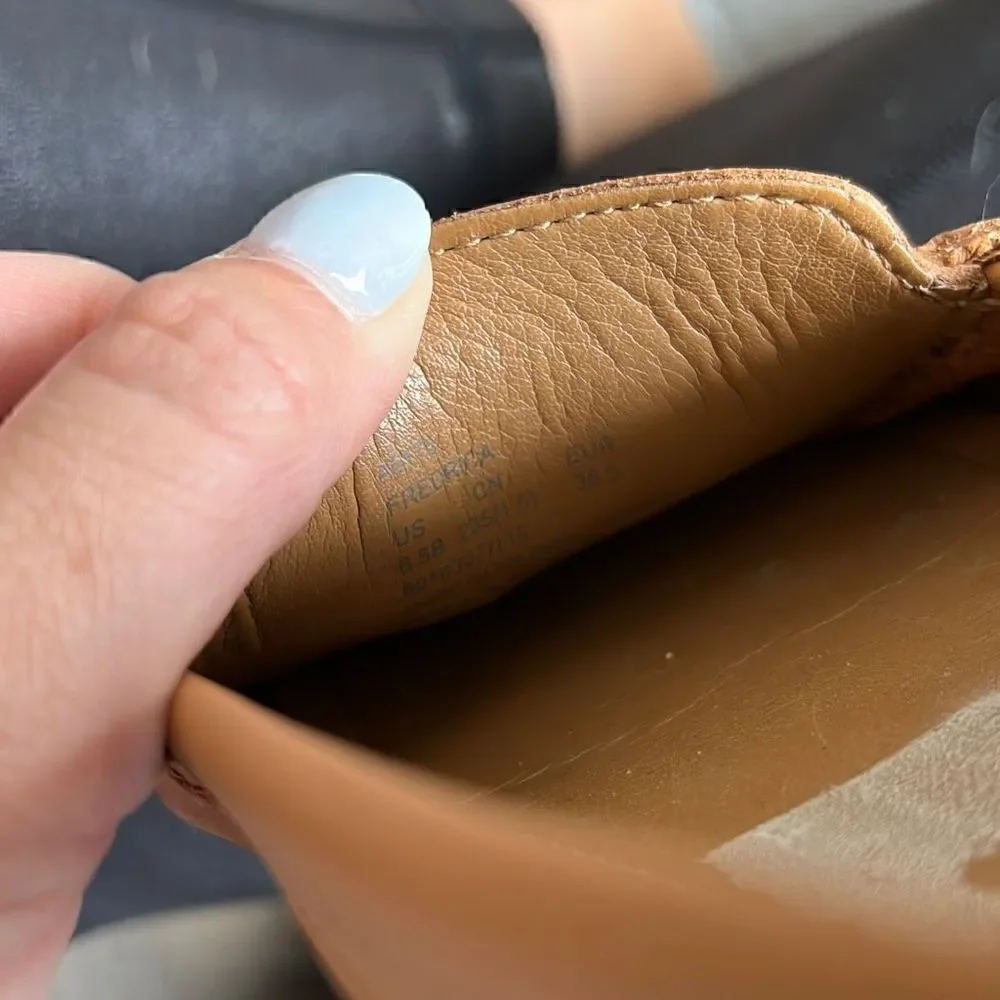 Coach Fredrica Loafers Pebbled Leather Size 6.5B Slip On Flats